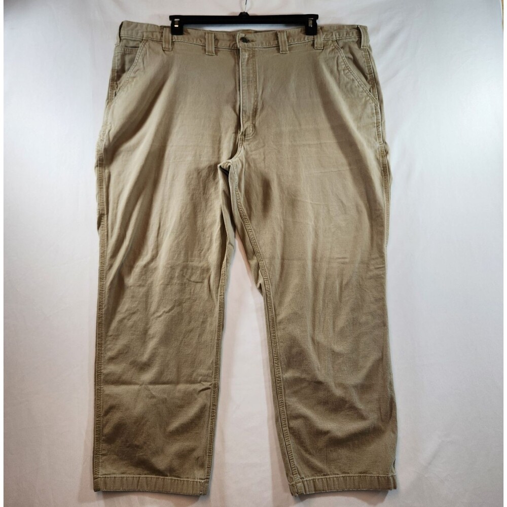 Carhartt Relaxed Fit Men's Carpenter Jeans Work Pants 48x30 Khaki Tan 102291-253